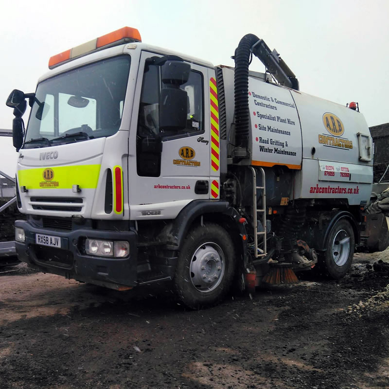 Road sweeper in Yorkshire
